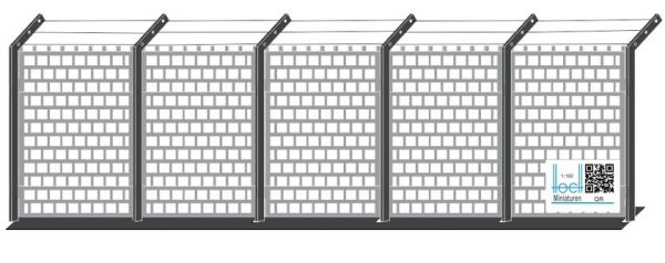 Grid fence with 5 fields